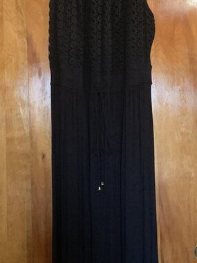 Calvin Klein Plus Size 24W  Black Lace Bodice Maxi Dress (1409)